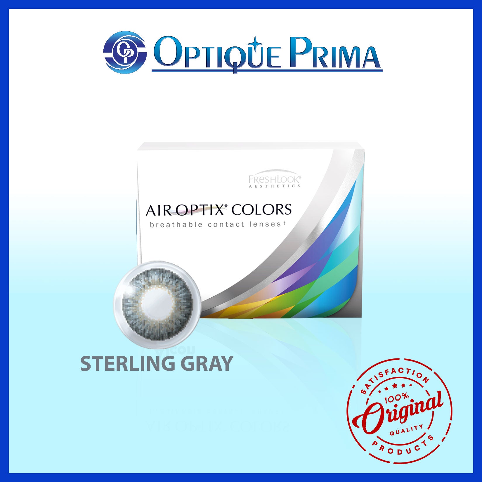 AIR OPTIX® COLORS / Sterling Gray / Monthly Disposable Contact Lens