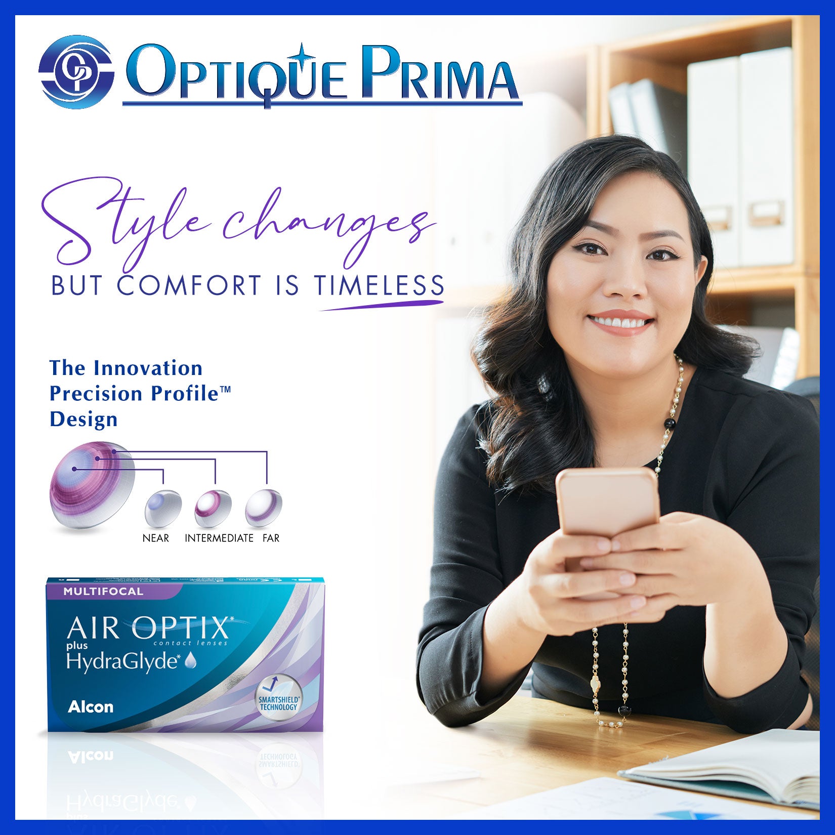 AIR OPTIX® plus HydraGlyde® MULTIFOCAL / -0.00 to -10.00 / Monthly Disposable Contact Lens